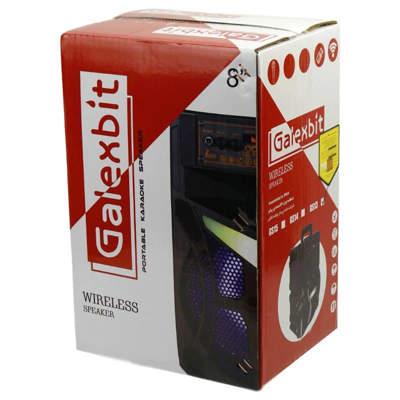 اسپیکر بلوتوثی گلکس بیت GS-13 + میکروفون و ریموت کنترل — تصویر ۳