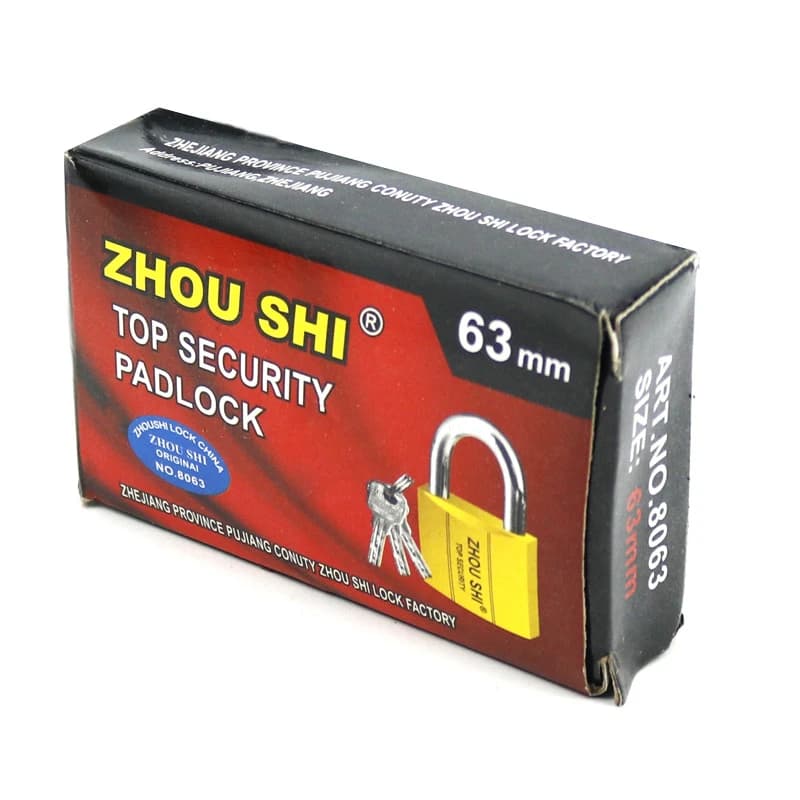 قفل آویز زوشی Zhou Shi 8063 63mm — تصویر ۱۱