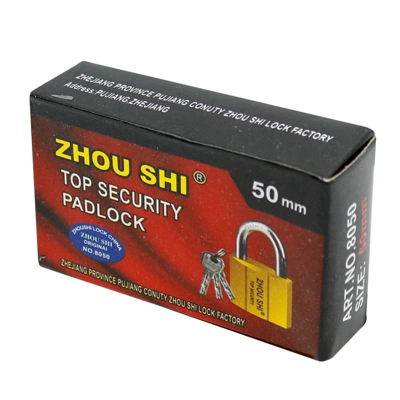 قفل آویز زوشی Zhou Shi 8050 50mm — تصویر ۳