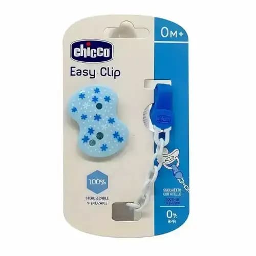 chicco Easy Clip بند پستانک چیکو رنگ آبی — تصویر ۳