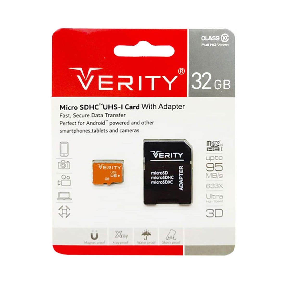 کارت حافظه micro SDHC وریتی ظرفیت 32 گیگابایت به همراه آداپتور SD کد 4646 — تصویر ۴