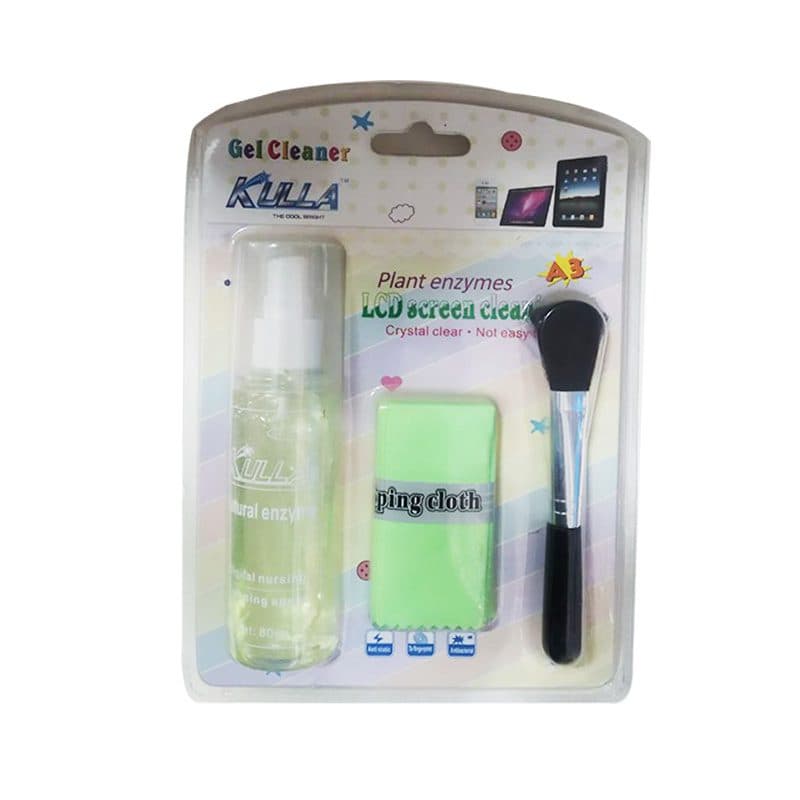 کلینر تمیز کننده ژله ای فرچه دار دستمال نانو KULLA هشتاد میل کد 0154
