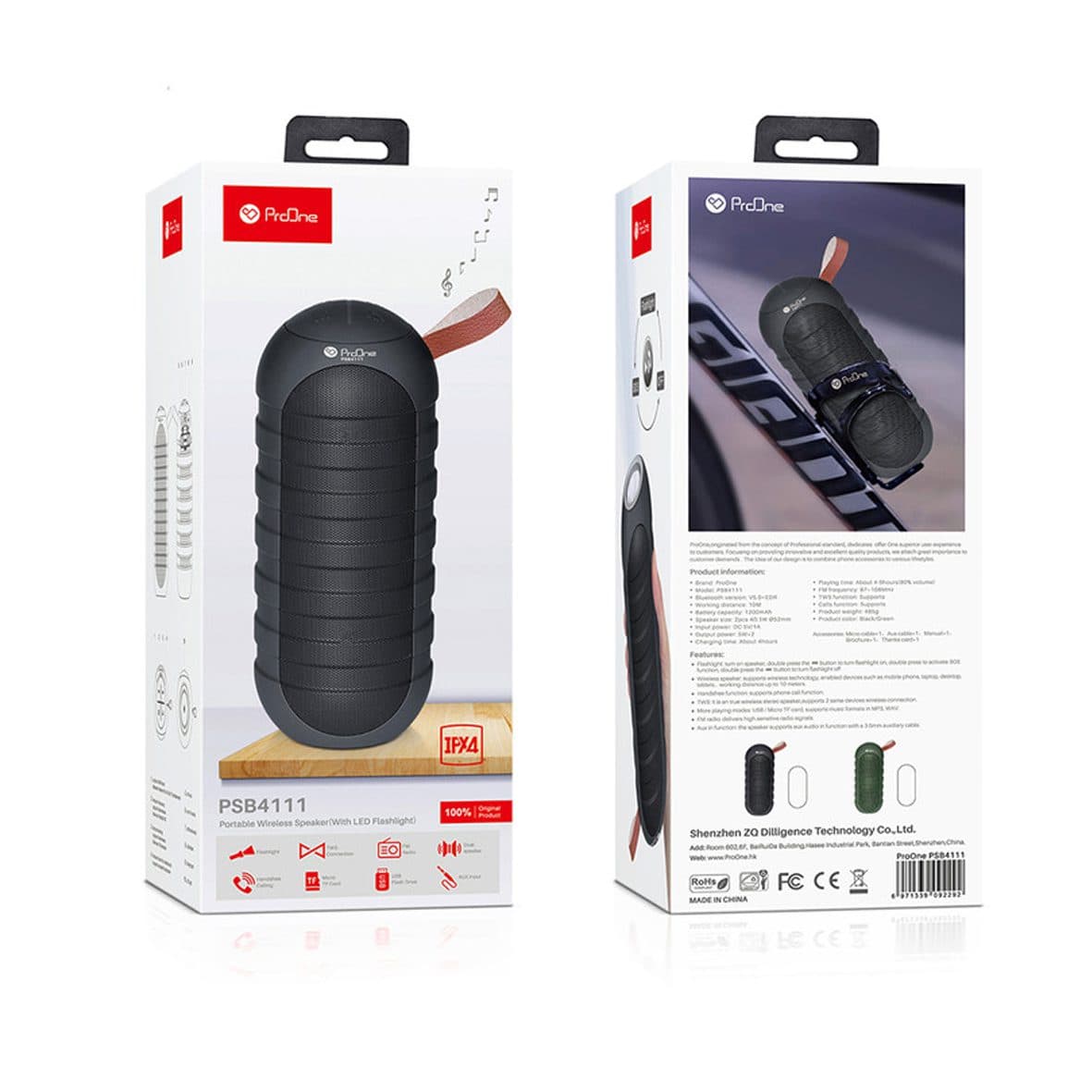 اسپیکر بلوتوث پرووان مدل PSB4111 ا ProOne PSB4111 Bluetooth Speaker کد 4738