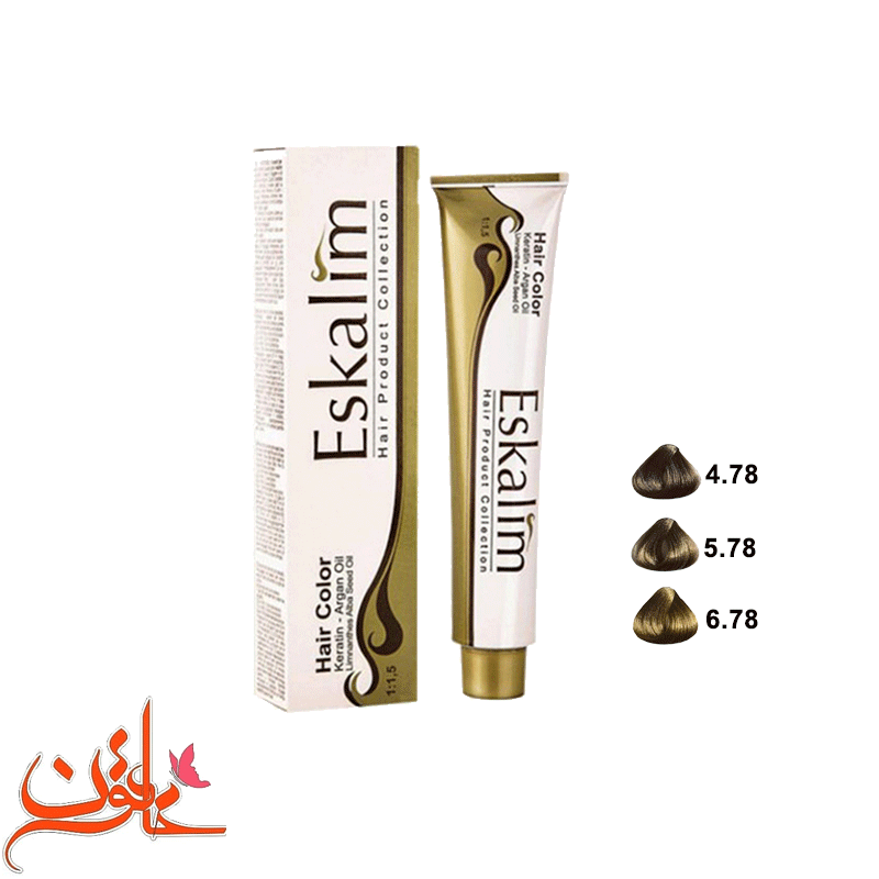 رنگ مو اسکالیم سری قهوه ای سرد (cold brown) Eskalim hair color — تصویر ۲