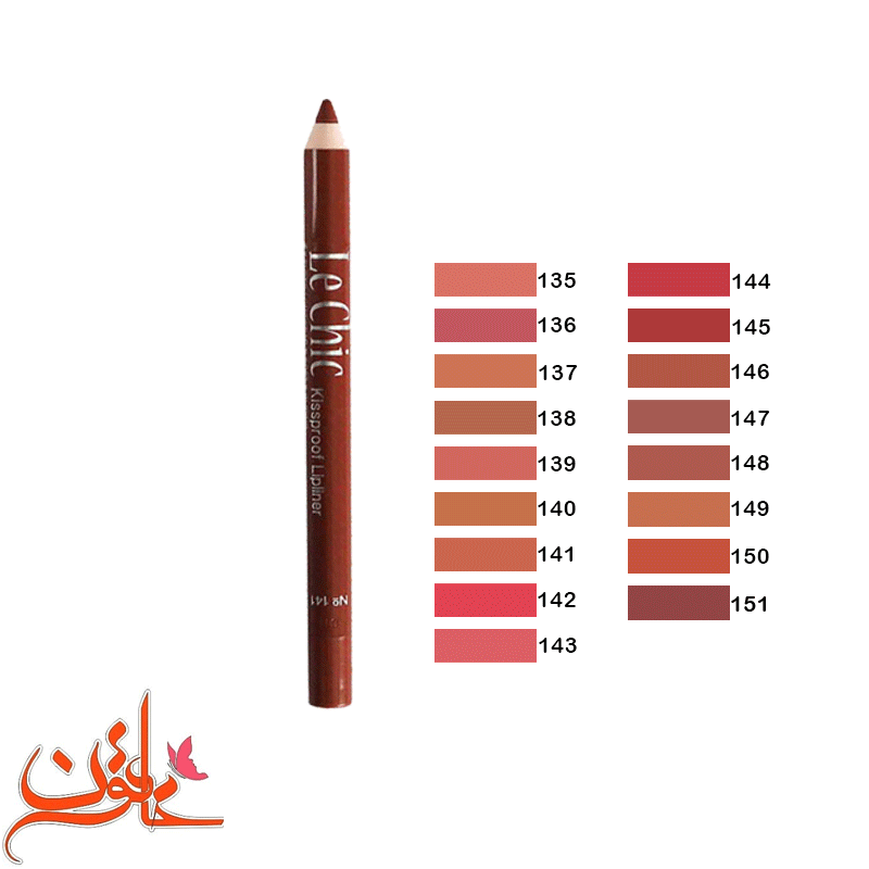 مداد لب بادوام لچیک شماره 135 تا 151 lechic carbon lip pencil — تصویر ۲