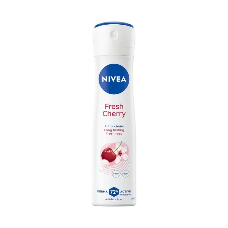 اسپری ضدتعریق زنانه بدون پودر نیوآ مدل Fresh Cherry حجم 150 میل