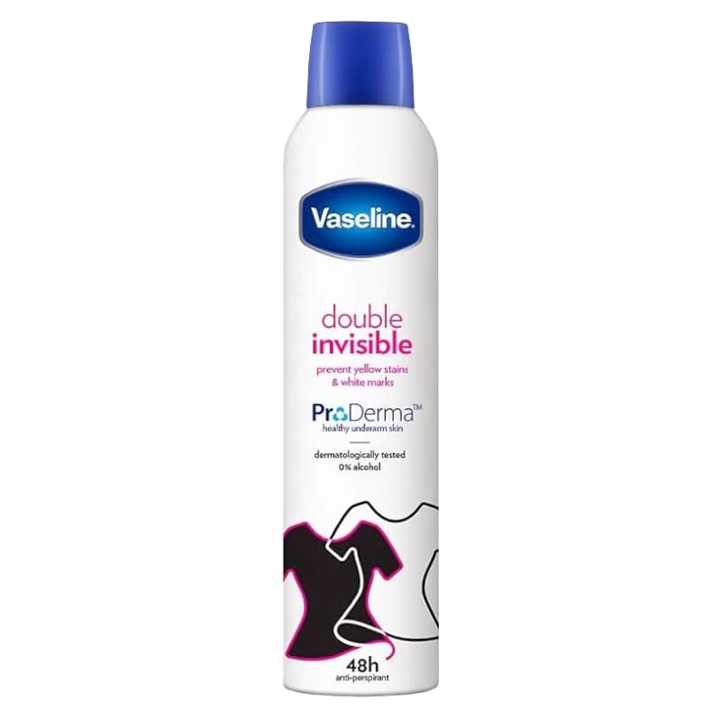 اسپری ضد تعریق وازلین Vaseline Double Invisible حجم 250 میل