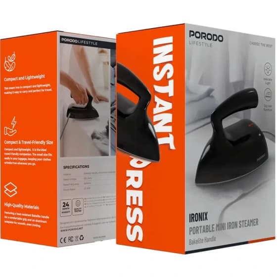 اتو بخار مسافرتی پرودو Porodo Ironix Portable Mini Iron Steamer PDLFST227S — تصویر ۶