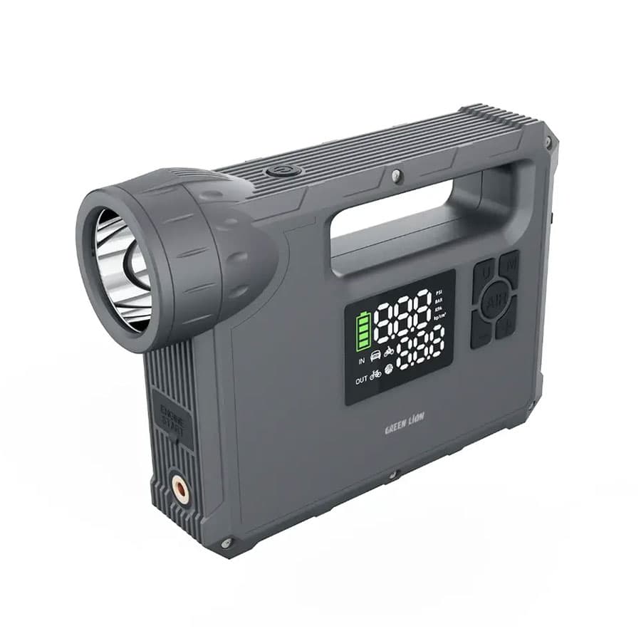 جامپ استارتر و پمپ باد قابل حمل گرین لاین Green Lion JX-84 12V Jump Starter