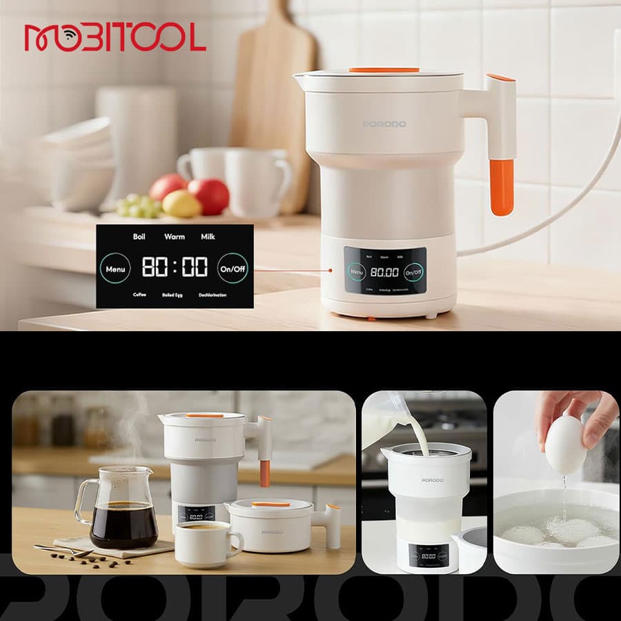 کتری برقی تاشو پرودو Porodo Portable Folding Electric Kettle PDKTLD850W — تصویر ۸