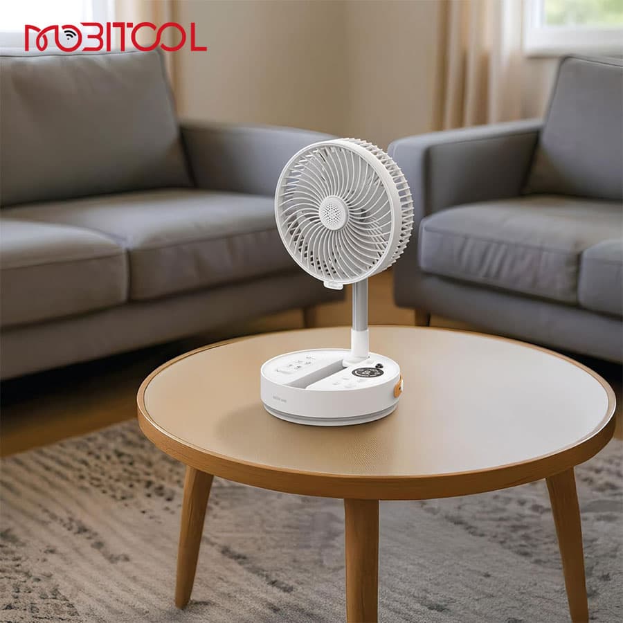 پنکه شارژی ایستاده تاشو 8 اینچی گرین لاین Green Lion Rovio 8″ Folding Fan — تصویر ۴