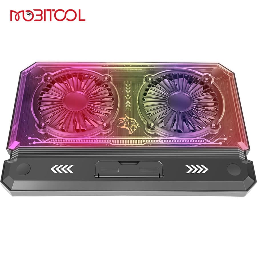 پایه خنک کننده استند لپ تاپ پرودو Porodo Gaming Crystal Shell Laptop Cooling Pad PDX121 — تصویر ۶