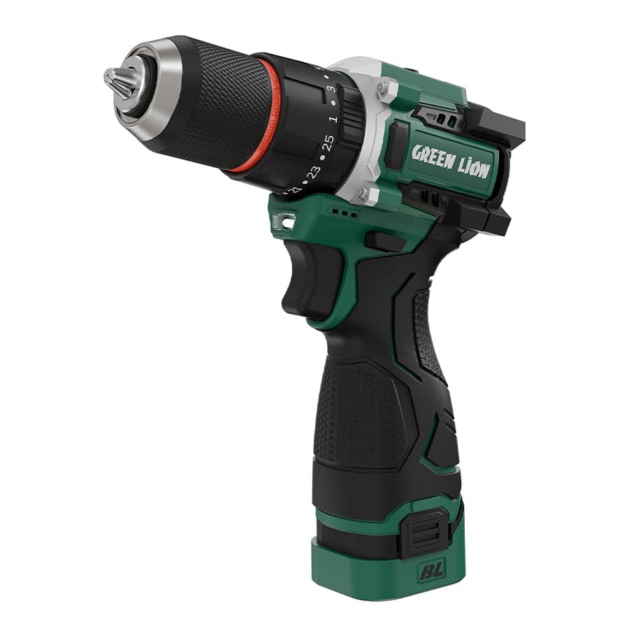 دریل چکشی شارژی گرین لاین همراه با 2 باتری Green Lion GD-15 Pro Drive Cordless Hammer Drill