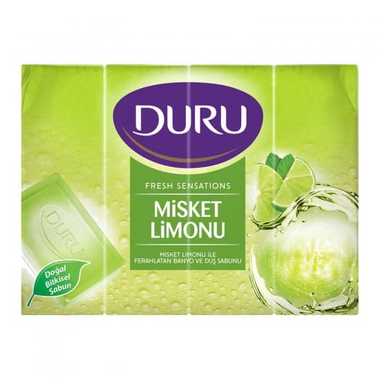 صابون حمام دورو DURU رایحه لیمو و نعناع بسته 4 عددی 600 گرم