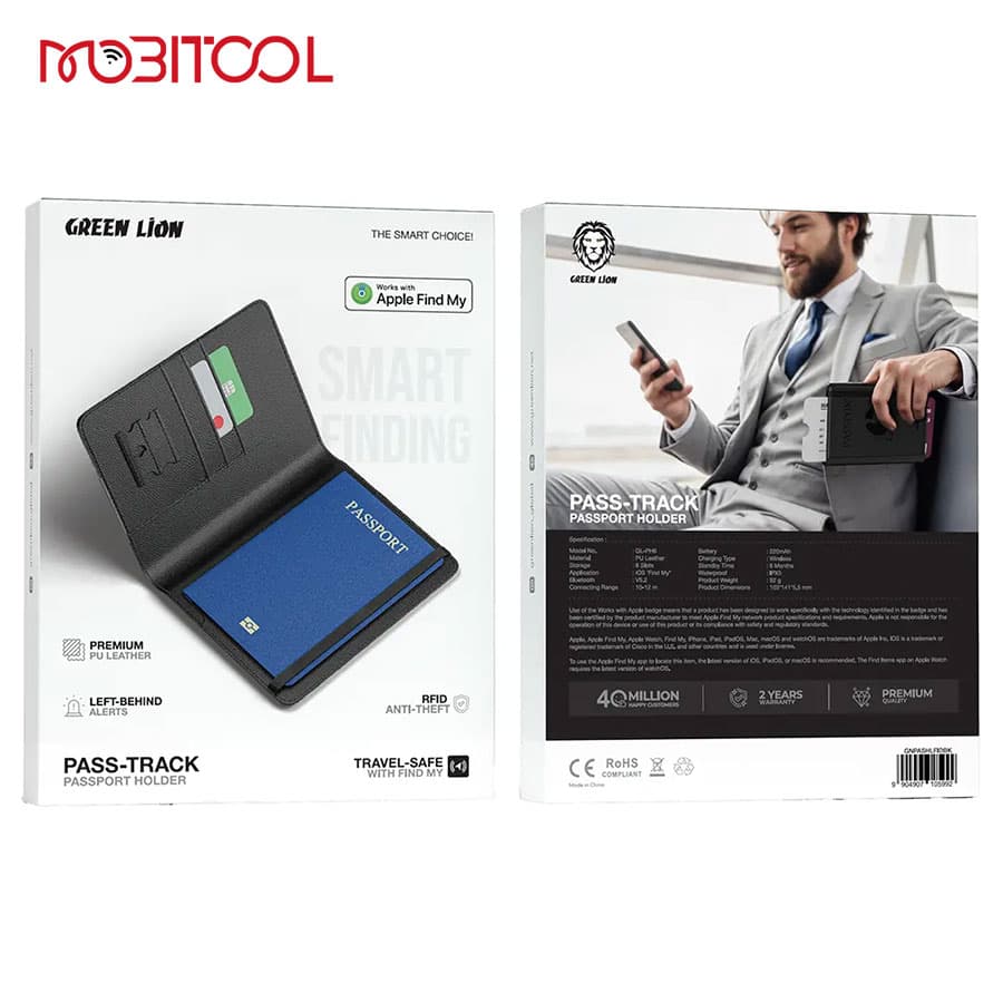 کیف پاسپورت و جاکارتی ضدسرقت گرین لاین Green Lion Pass-Track Passport Holder — تصویر ۷