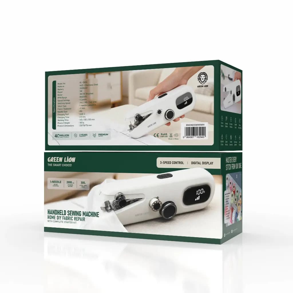 چرخ خیاطی دستی شارژی گرین لاین Green Lion Handheld Sewing Machine Portable — تصویر ۹