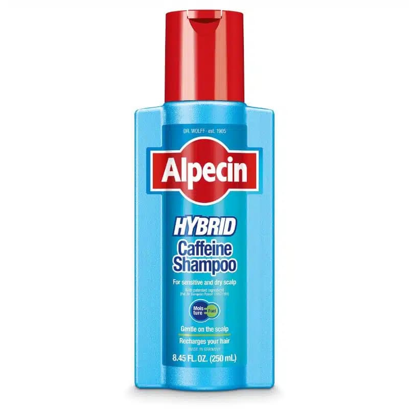 شامپو آلپسین Alpecin مدل هیبرید کافئین ضد ریزش و آبرسان حجم 250 میل