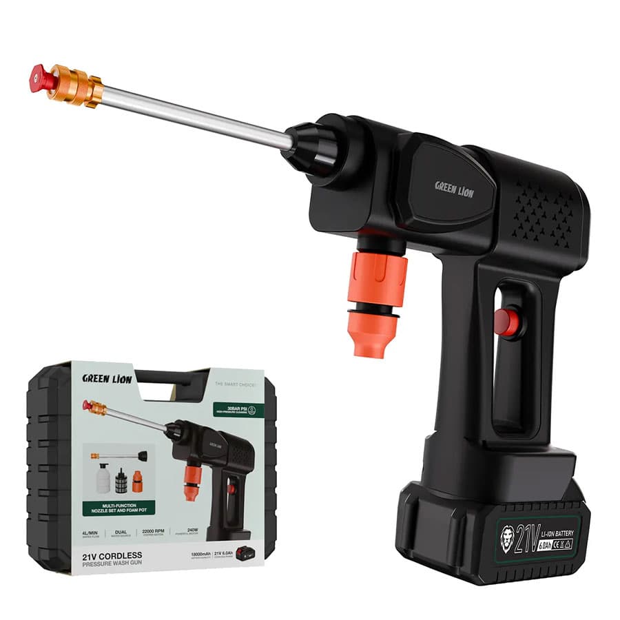 کارواش شارژی گرین لاین Green Lion 21V Cordless Pressure Wash Gun