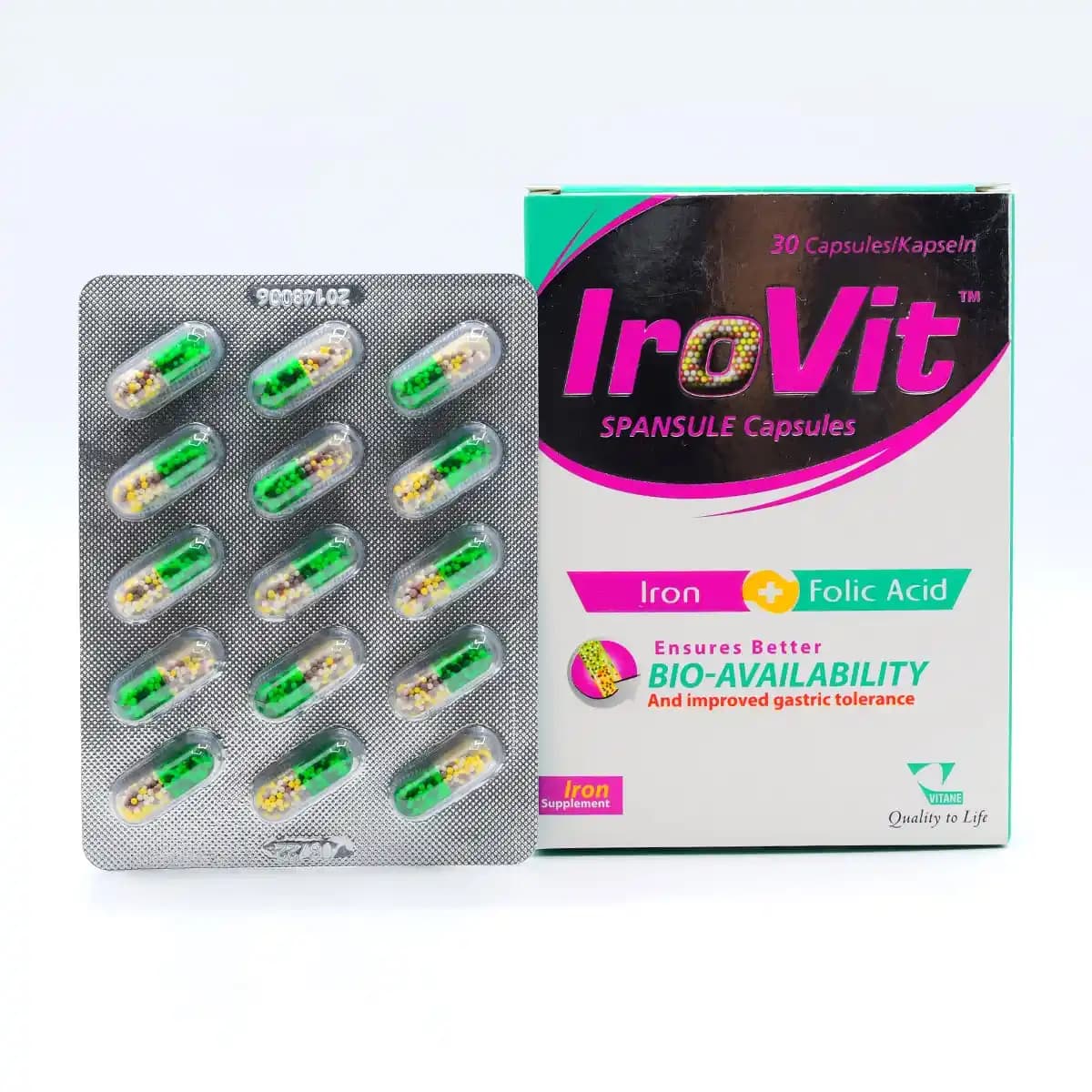 کپسول آیروویت ویتان ۳۰ عددی | Vitane IroVit 30 Capsules