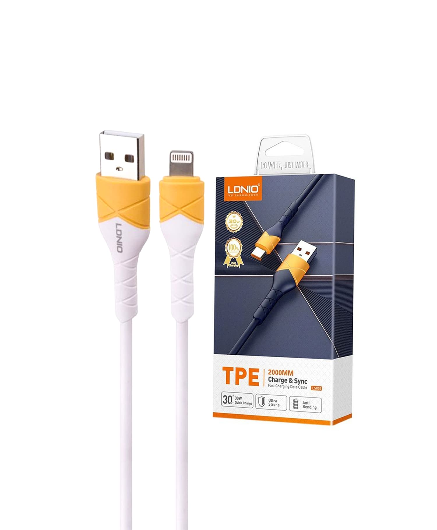 کابل تبدیل USB به Lightning الدینیو LS-802 — تصویر ۴