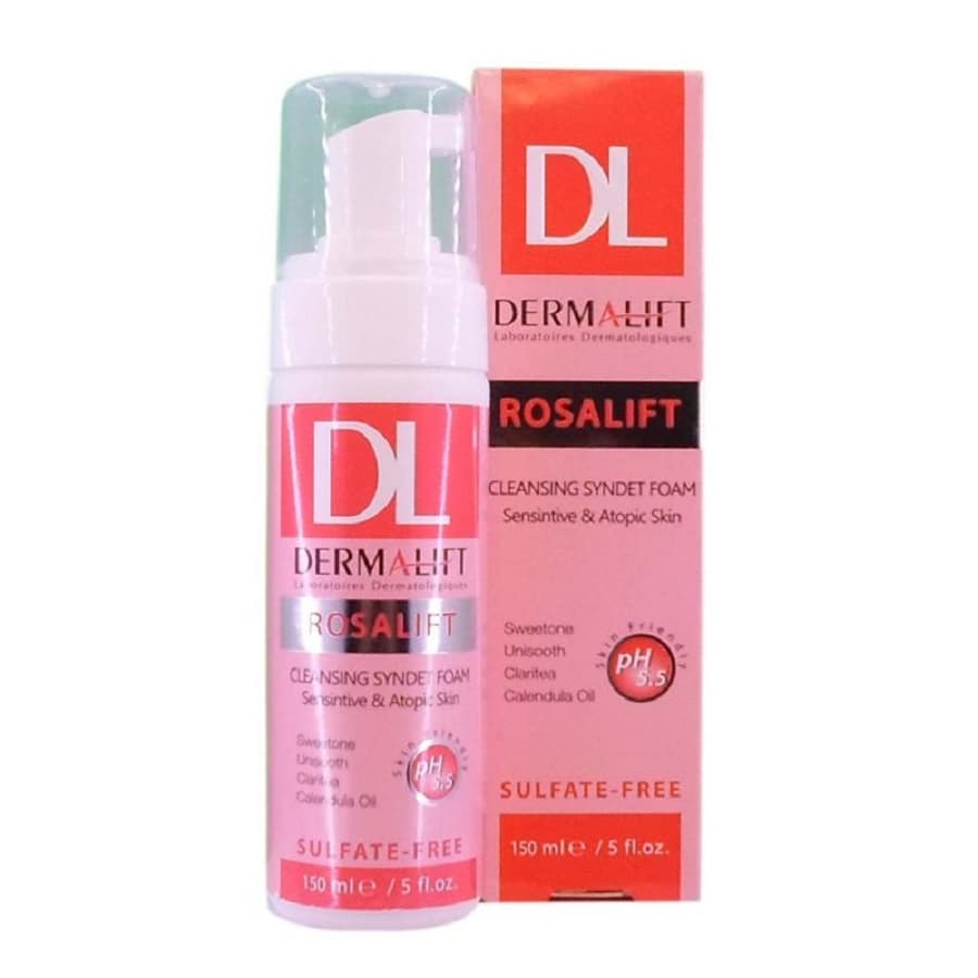 فوم شستشوی صورت رزالیفت درمالیفت مناسب پوست های حساس و آتوپیک Dermalift Rosalift Cleaning Foam