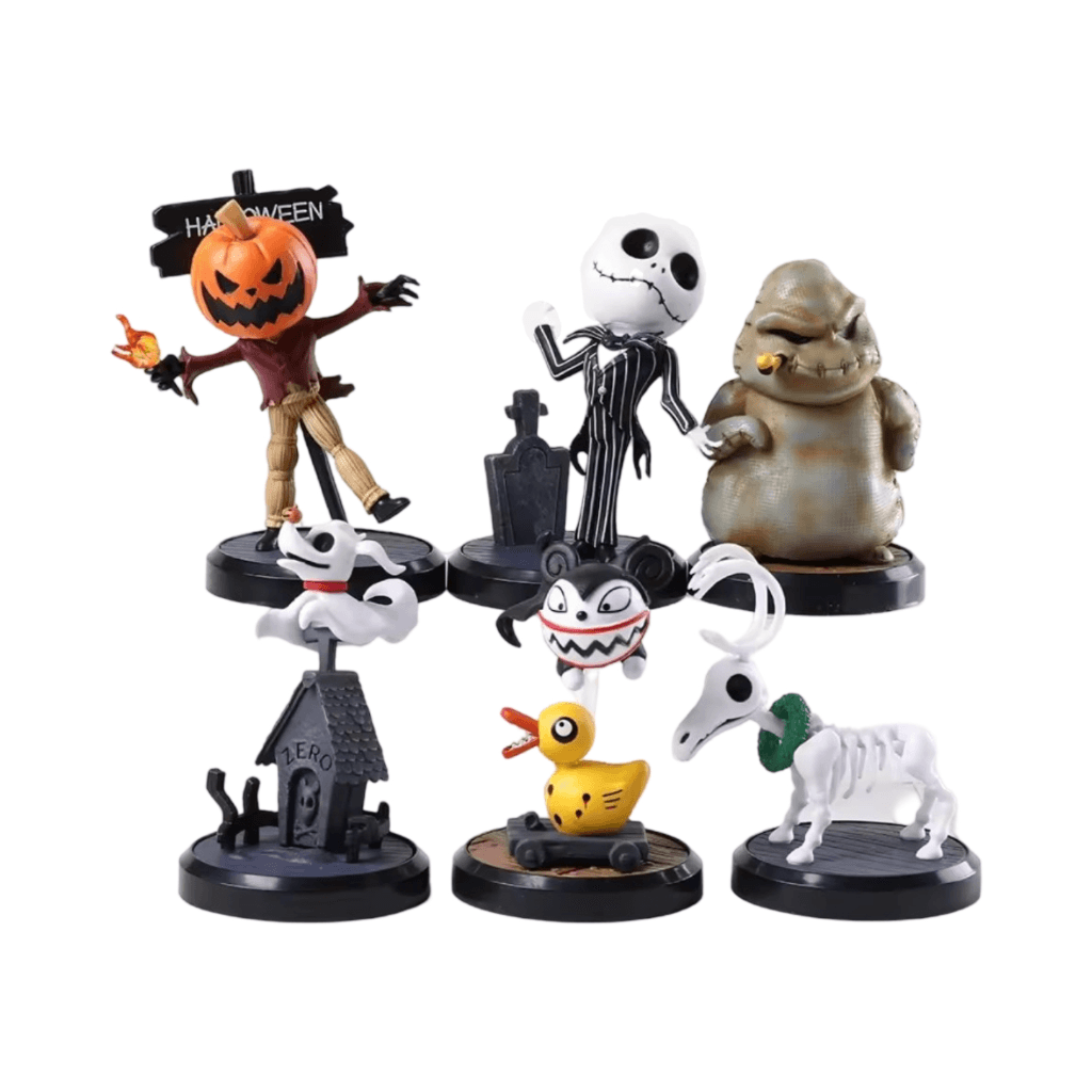 فیگور کابوس قبل از کریسمس ست 6 عددی طرح Nightmare Before Christmas Oogie Boogie Pumpkin King Jack Vampire Teddy — تصویر ۱۱