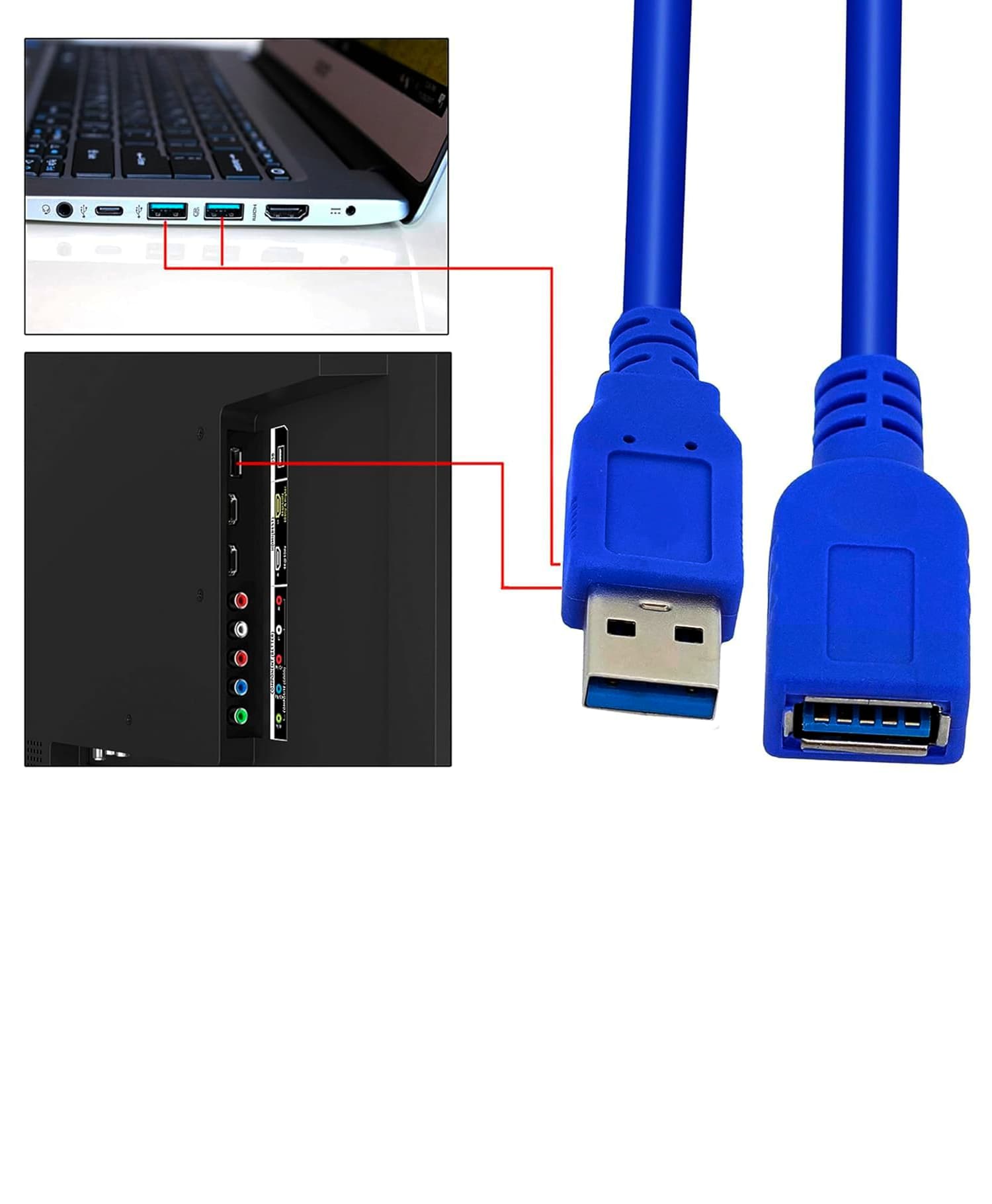 کابل افزایش طول USB 3.0 تی پی لینک طول 1.5 متری — تصویر ۱۰