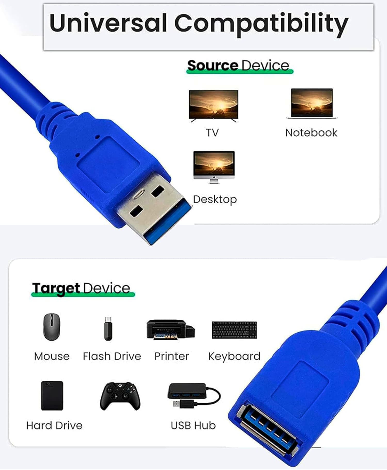 کابل افزایش طول USB 3.0 تی پی لینک طول 1.5 متری — تصویر ۱۱