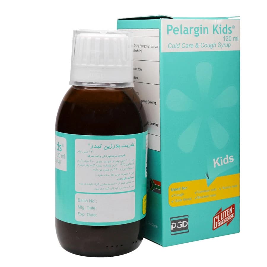 شربت پلارژین کیدز پارس گیتا دارو ۱۲۰ میلیلیتر | Pars Gita Darou Pelargin Kids Syrup 120 ml — تصویر ۳