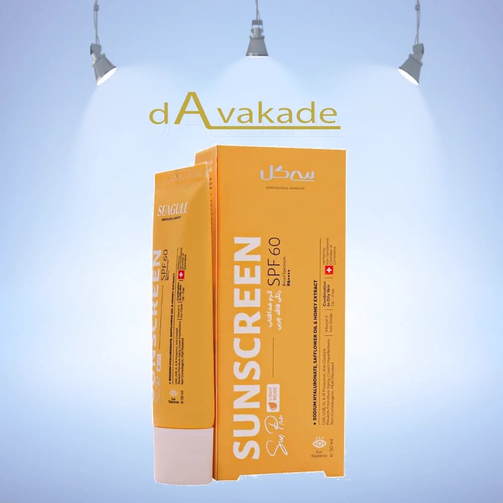 کرم ضدآفتاب رنگی بژ روشن فاقد چربی spf 60 سی گل