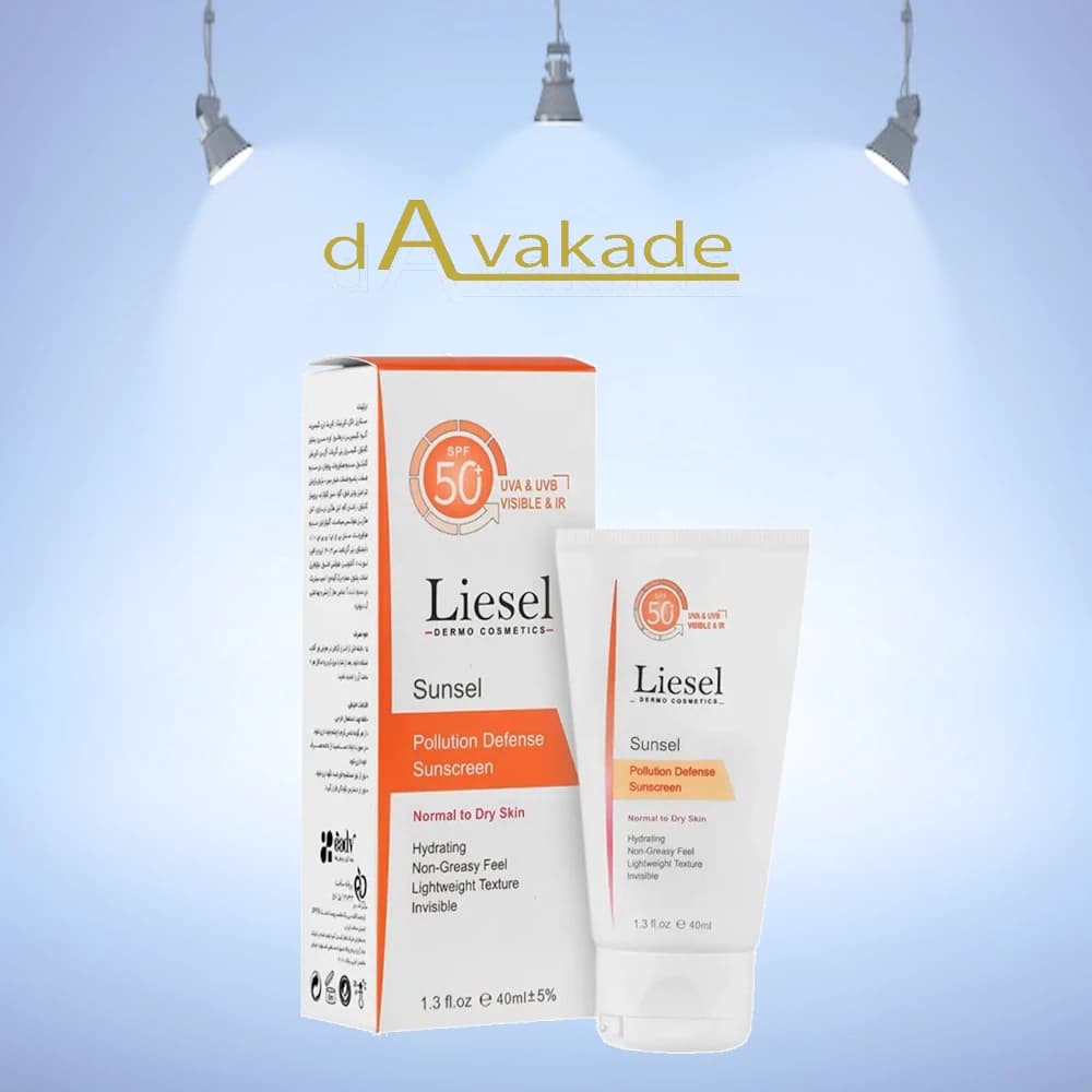 ضد آفتاب SPF50+ پوست نرمال تا خشک بی‌رنگ لایسل LIESEL