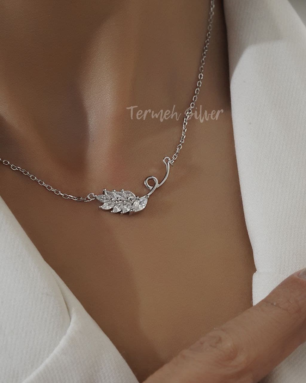 گردنبند نقره خوشه مارکیز با زنجیر MT 1170