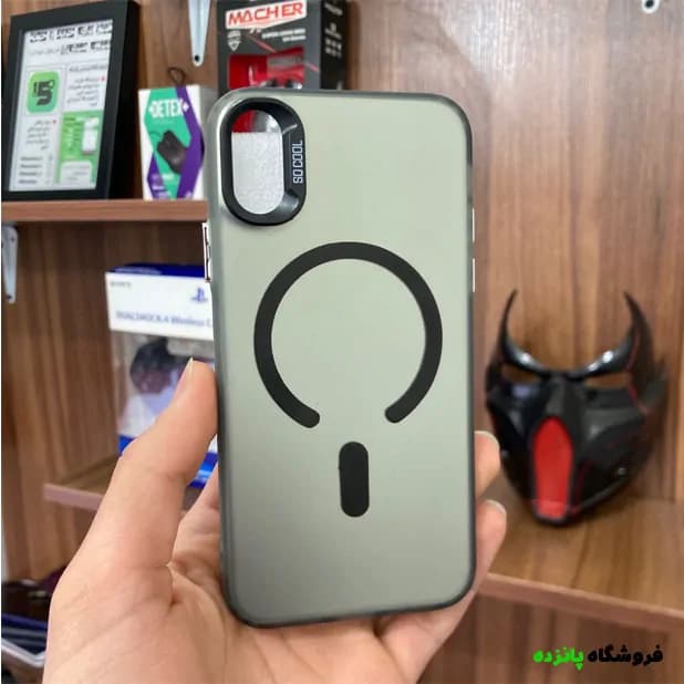قاب SO COOL آیفون X طرح مگ سیف – مشکی