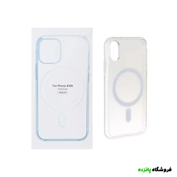 قاب شفاف آیفون X با قابلیت شارژ مگ سیف
