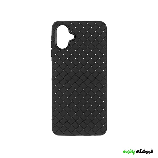 قاب حصیری سامسونگ A06 دور لنز براق – مشکی — تصویر ۲