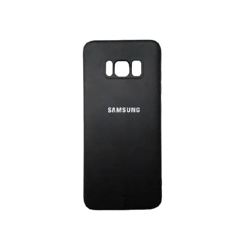 قاب نیو سیلیکونی محافظ لنزدار Samsung S8 مشکی — تصویر ۲