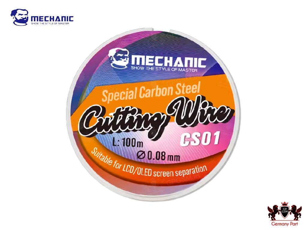 سیم جدا کننده تاچ و ال سی دی مکانیک SPECIAL CARBON STEEL CUTTING WIRE CS01 0.08MM MECHANIC