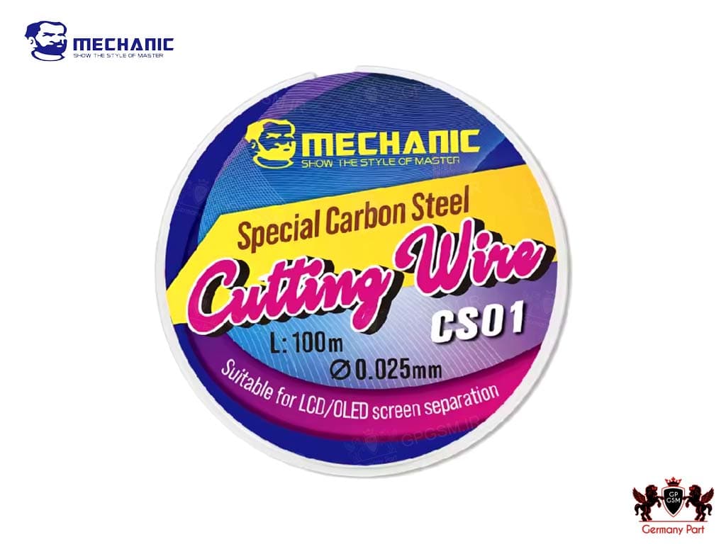 سیم جدا کننده تاچ و ال سی دی مکانیک SPECIAL CARBON STEEL CUTTING WIRE CS01 0.025MM MECHANIC — تصویر ۳