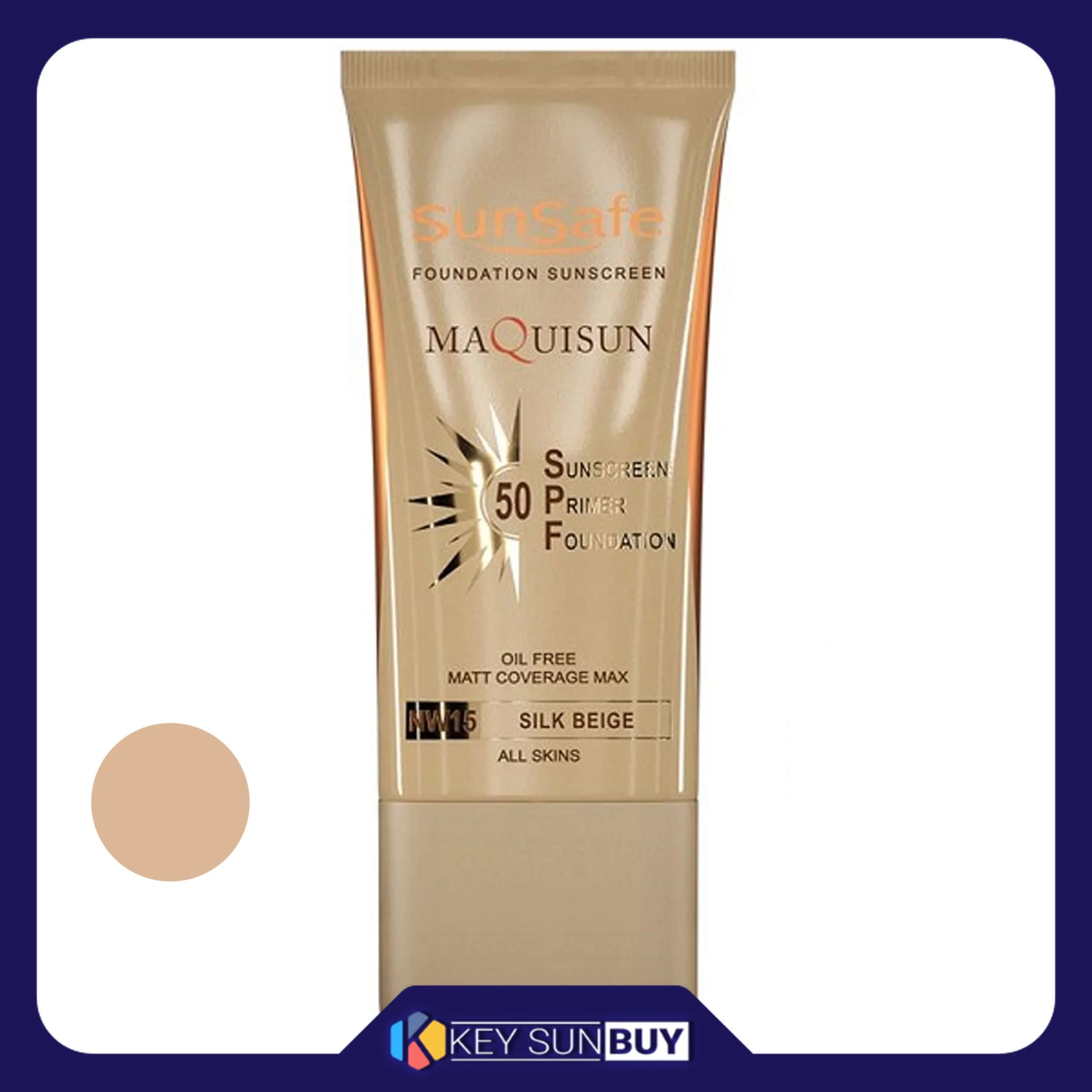 ضد آفتاب رنگی SPF50 سان سیف مدل MAQUISUN شماره NW15 رنگ 40 میل — تصویر ۶