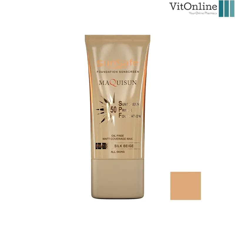 ضد آفتاب رنگی SPF50 سان سیف مدل MAQUISUN شماره NW15 رنگ 40 میل