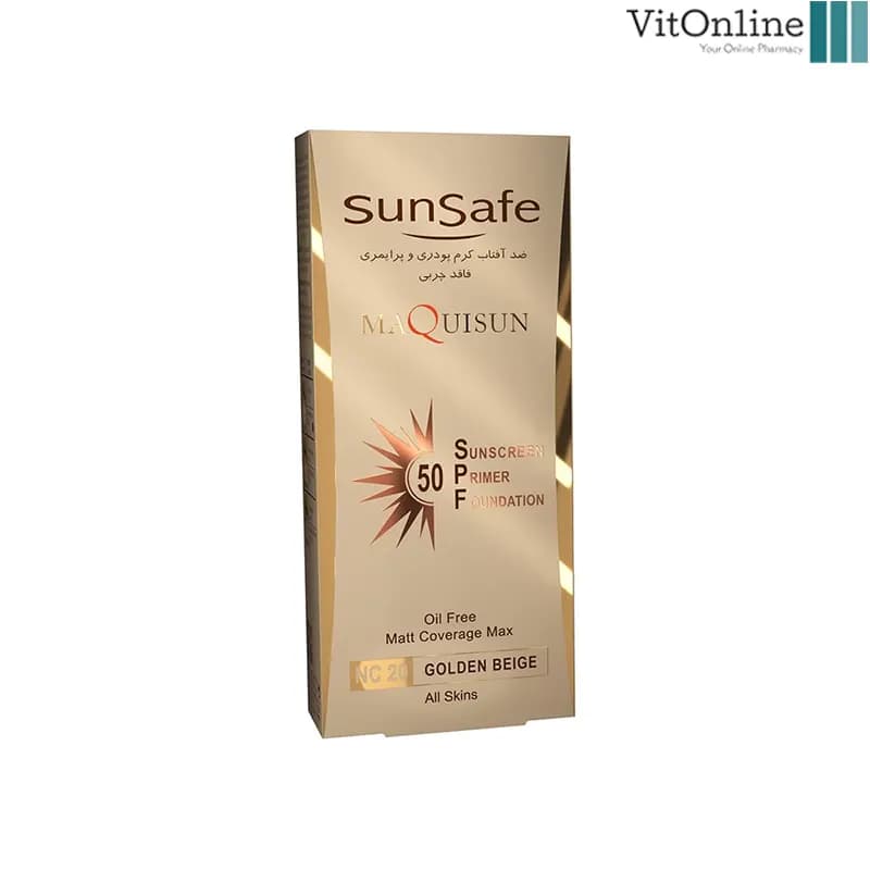 ضد آفتاب رنگی SPF50 سان سیف مدل MAQUISUN شماره NC20 رنگ 40 میل — تصویر ۲