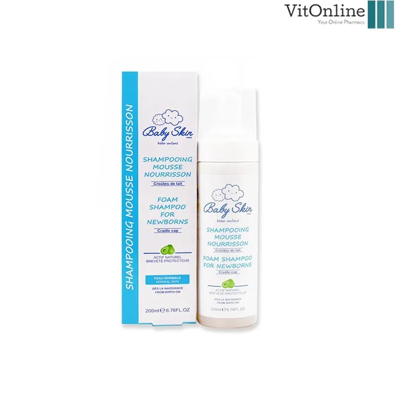 شامپو فوم ضد شوره نوزادان بیبی اسکین 200میل Baby Skin — تصویر ۲