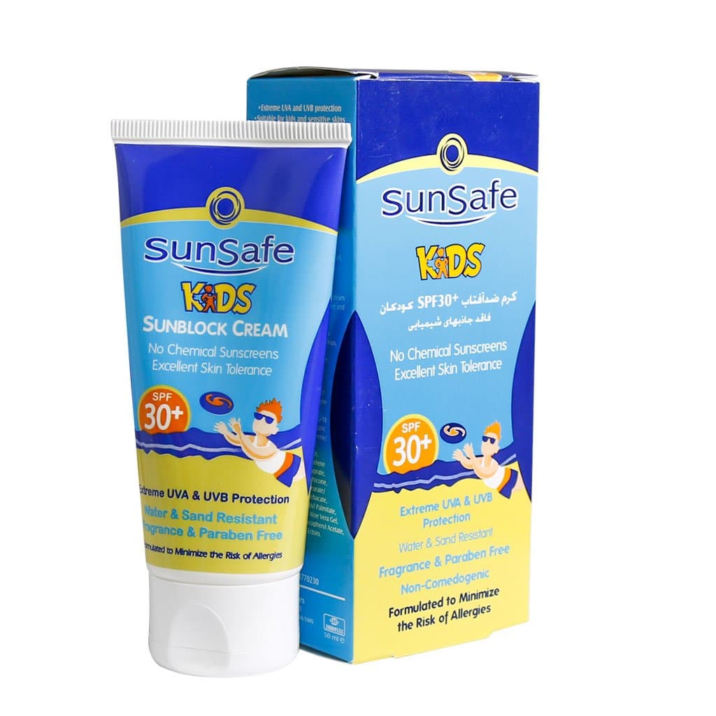 کرم ضد آفتاب کودکان SPF30 سان سیف 50 گرم — تصویر ۵