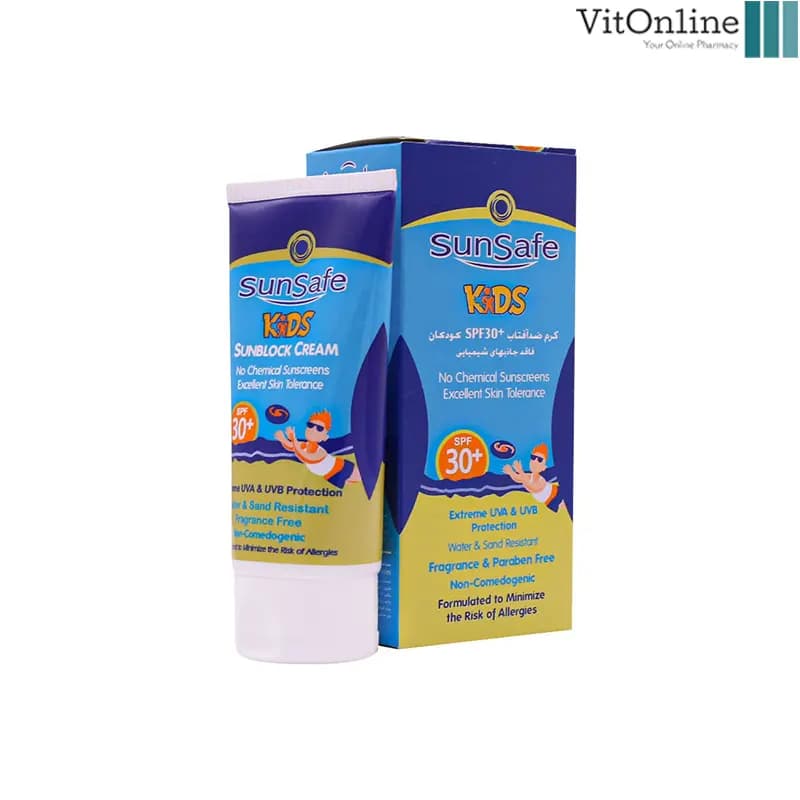 کرم ضد آفتاب کودکان SPF30 سان سیف 50 گرم