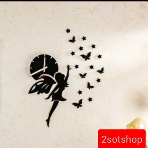 ساعت دیواری استیکری پدیده مدل فرشته — تصویر ۴