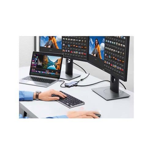 هاب 9 پورت Type-C یوگرین مدل 50611-CM498 با 2 پورت 3.0 USB و پورت 2.0 USB و پورت HDMI و VGA و LAN و جک 3.5 میلی‌ متری و درگاه کارت حافظه — تصویر ۳