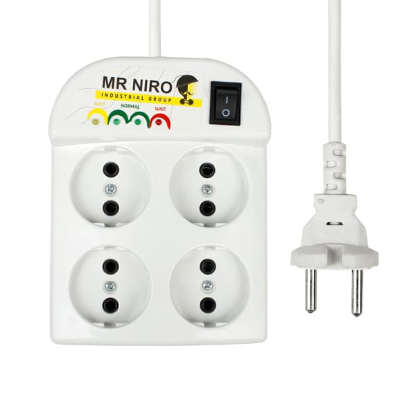 محافظ برق 4 خانه مستر نیرو ( Mr Niro ) با کابل 2.7 متری 10 آمپر
