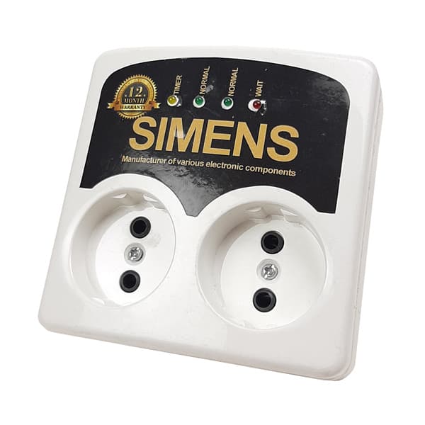 محافظ برق 2 خانه زیمنس ( SIMENS ) دوشاخه دار 10 آمپر مدل مربع