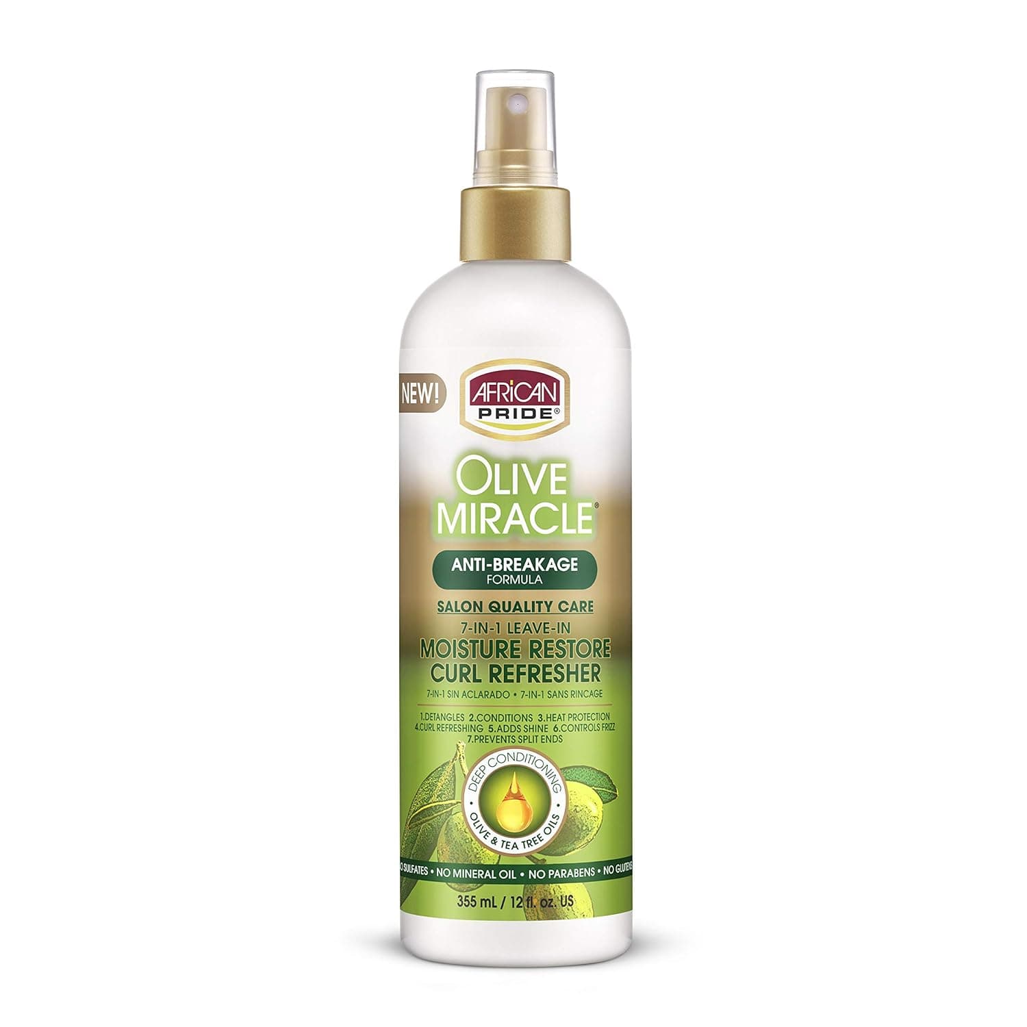 اسپری ریفرش 7 کاره زیتون آفریکن پراید Moisture restore curl refresher