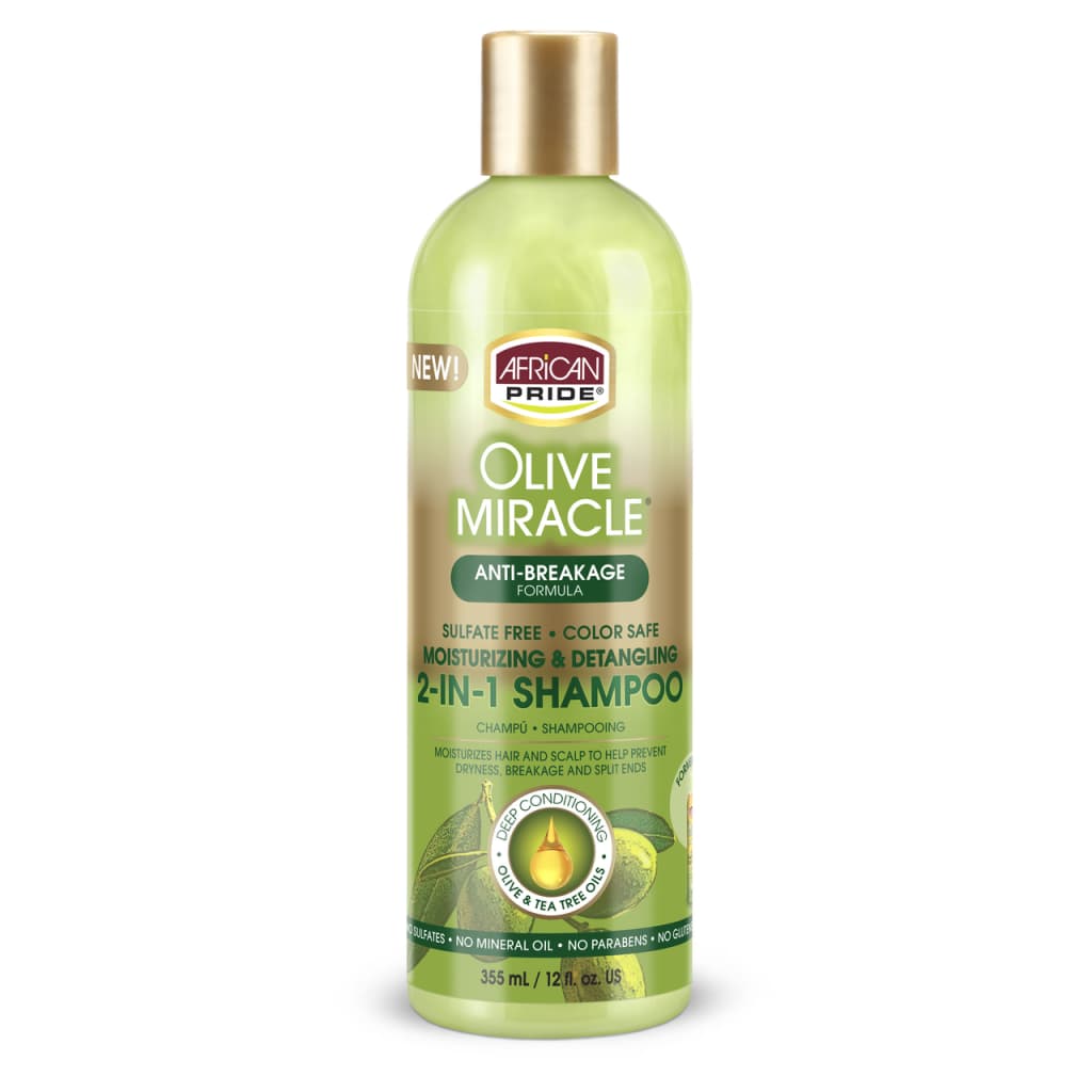 شامپوی ضد موخوره زیتون آفریکن پراید – African Pride Olive Miracle 2in1 Shampoo